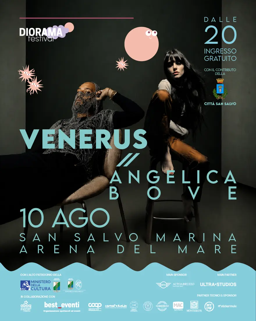 Manifesto del concerto di Venerus e Angelica Bove a San Salvo Marina