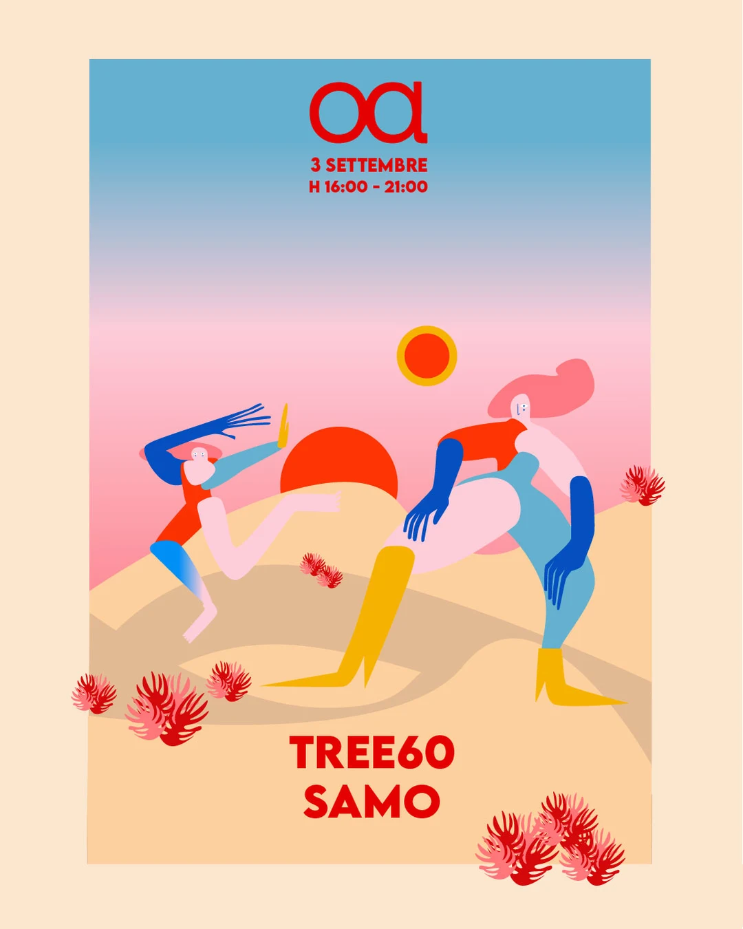Manifesto di Loasi per il 3 settembre: Tree60, Samo